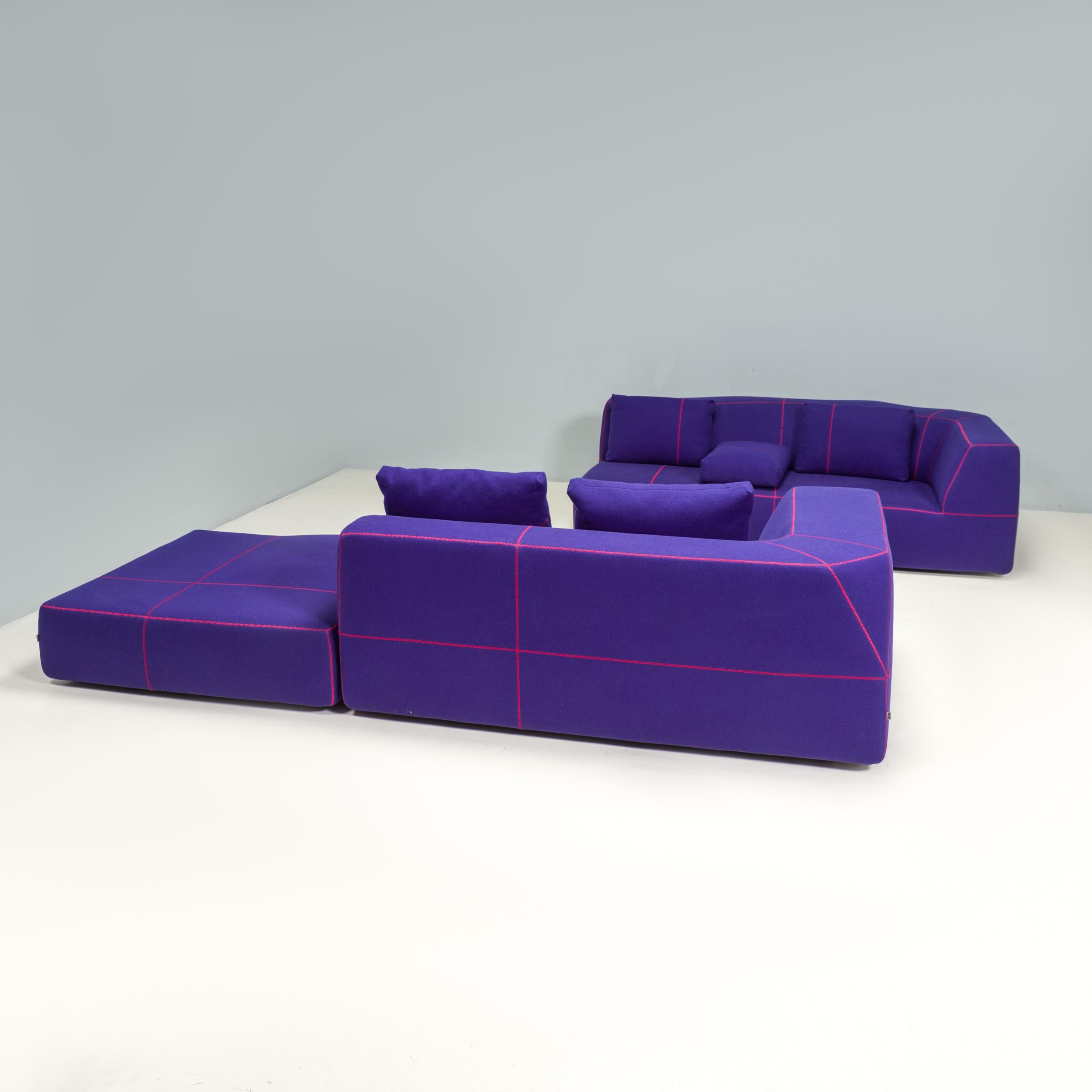 italien B&B Italia by Patricia Urquiola Purple Bend Three Pieces Modular Sofa (Canapé modulaire trois pièces)