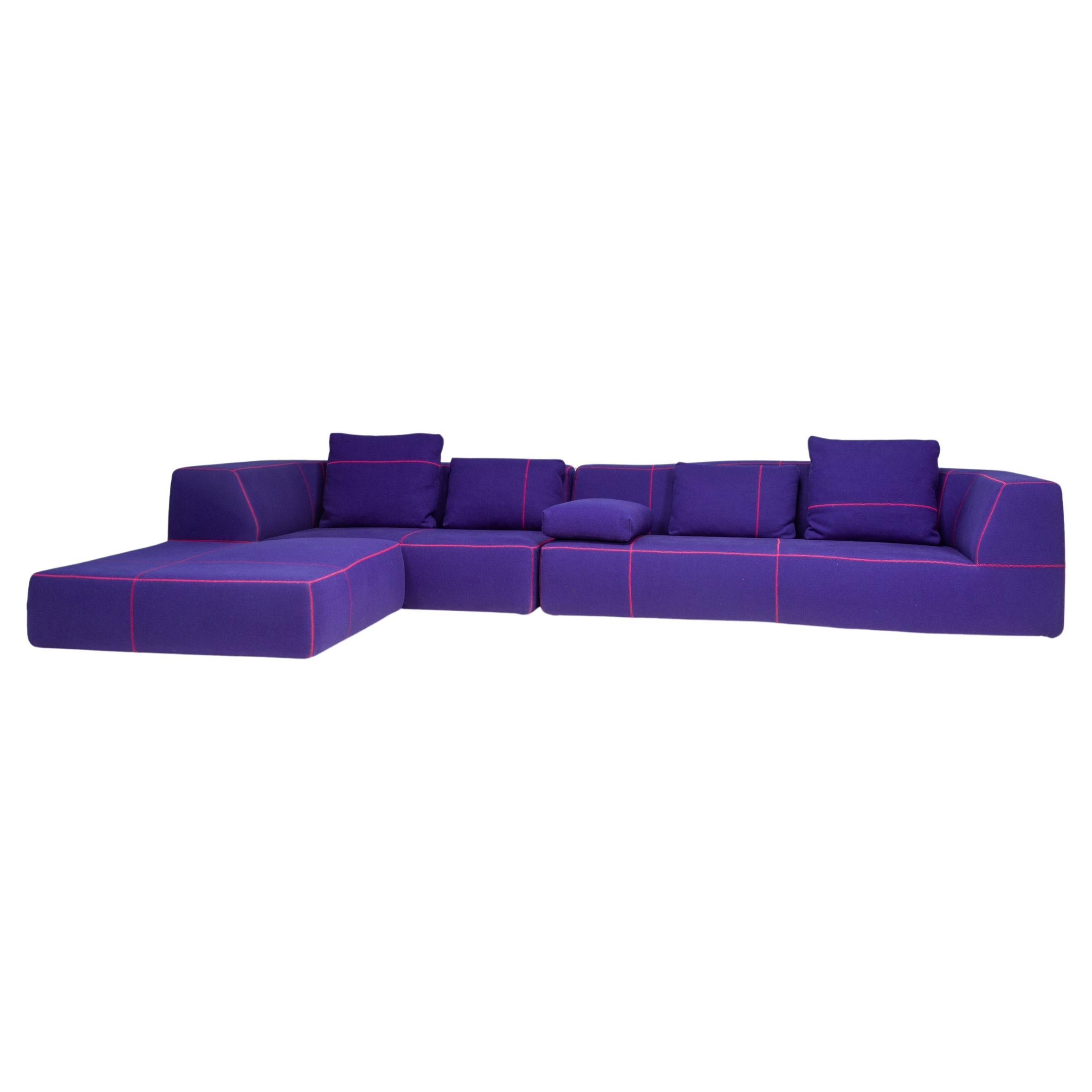 B&B Italia by Patricia Urquiola Purple Bend Three Piece Modular Sofa