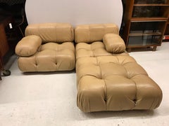 B&B Italia Camaleonda Mario Bellini All Leather Modular Sectional Sofa 3 Pieces