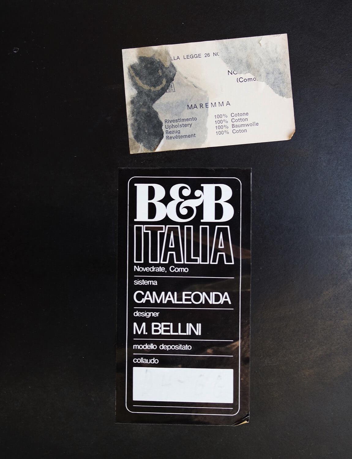 1966 B&B Italia Camaleonda-Sofa von Mario Bellini. Vier Pieces Creme Canvas Sofa im Angebot 4