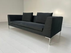 B&B Italia “Charles CH230” 3-Seat Sofa – In Black Linen