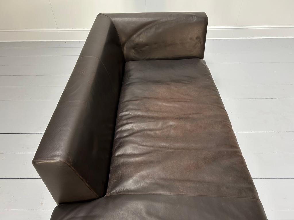 B&B Italia “Charles” Chaise Daybed Sofa – In Brown “Gamma” Leather For Sale 3