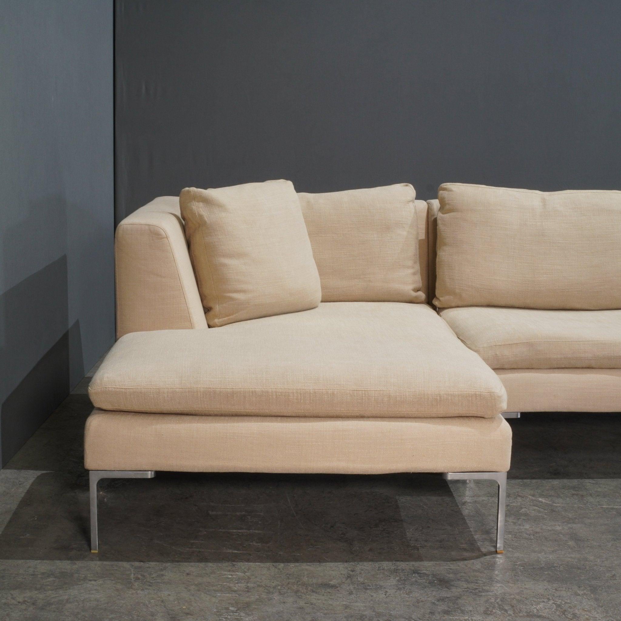 Fabric B&B Italia Charles Corner Sofa by Antonio Citterio