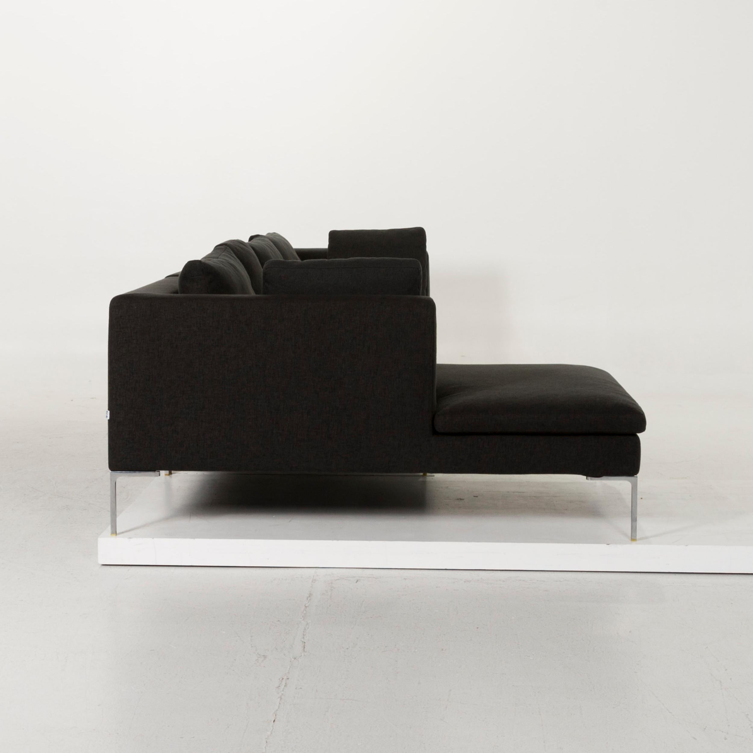 B&B Italia Charles Fabric Sofa Green Corner Sofa In Good Condition In Cologne, DE