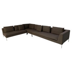 Used B&B Italia “Charles” L-Shape Sectional Sofa in Beige “Serra” Cashmere