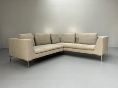 B&B Italia "Charles" L-Shape Sectional Sofa - In Woven Linen