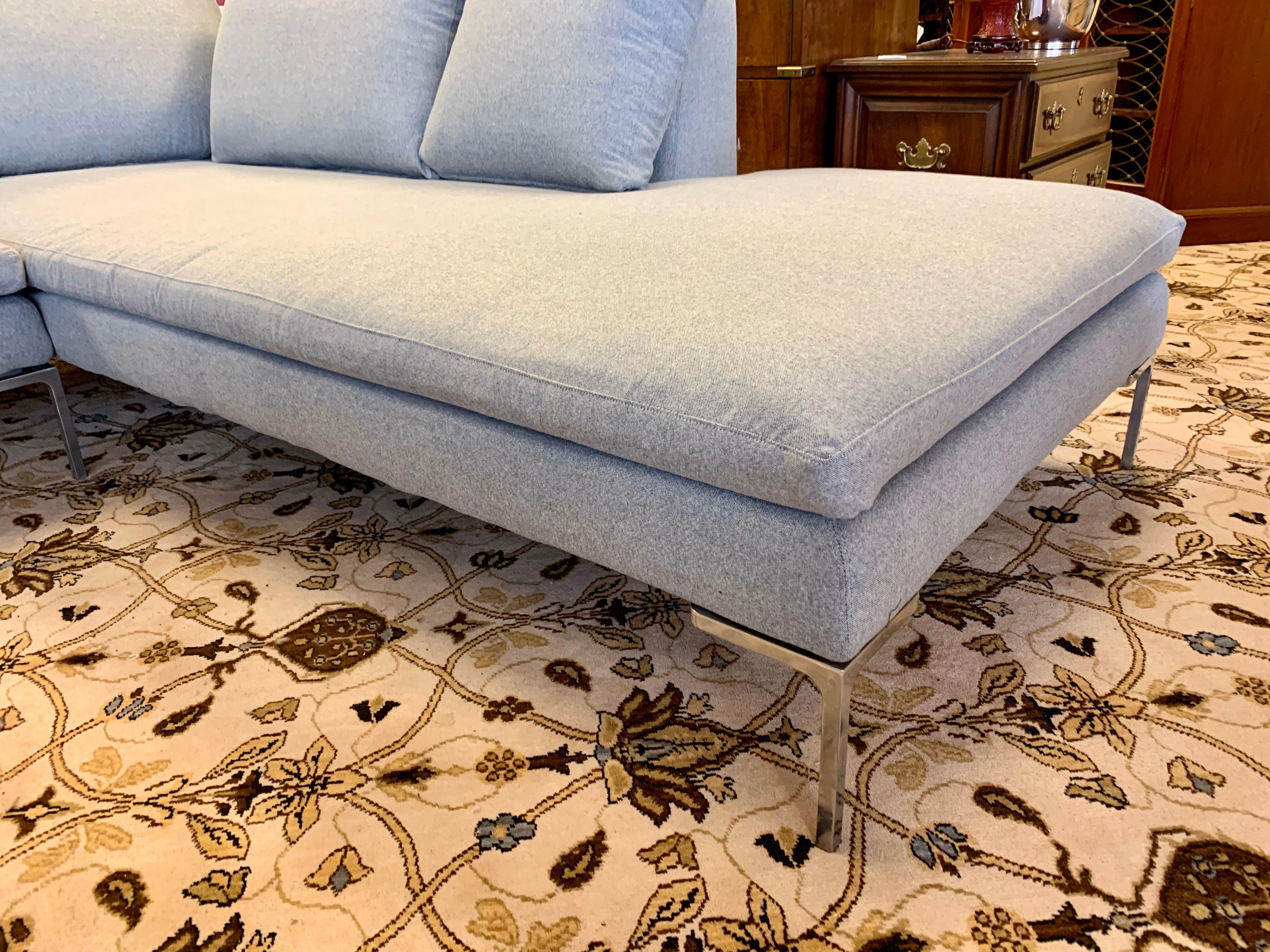 B&B Italia Charles Sectional Sofa by Antonio Citterio Newly Upholstered 11