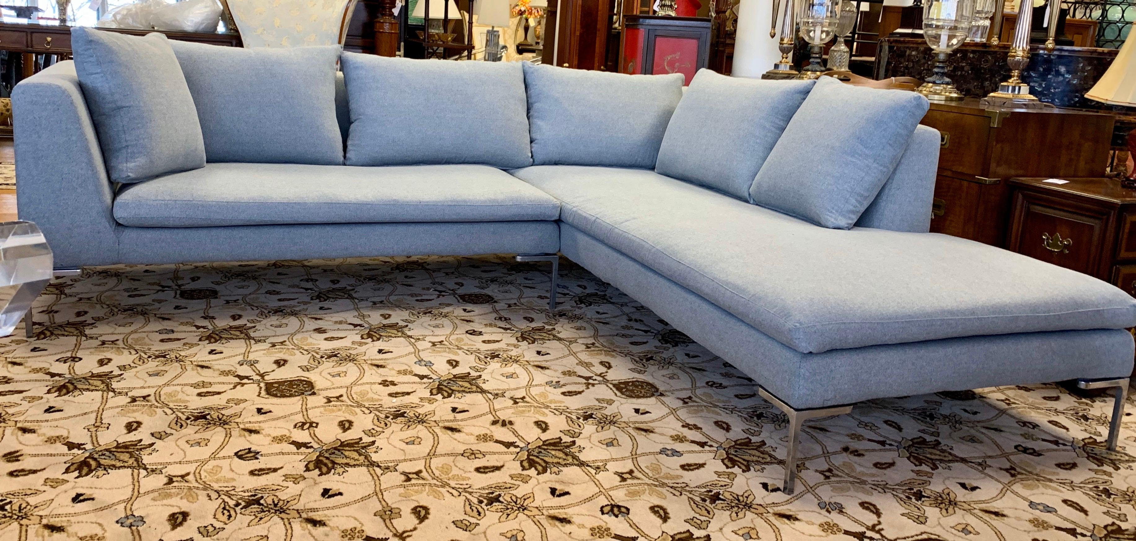 B&B Italia Charles Sectional Sofa by Antonio Citterio Newly Upholstered 12
