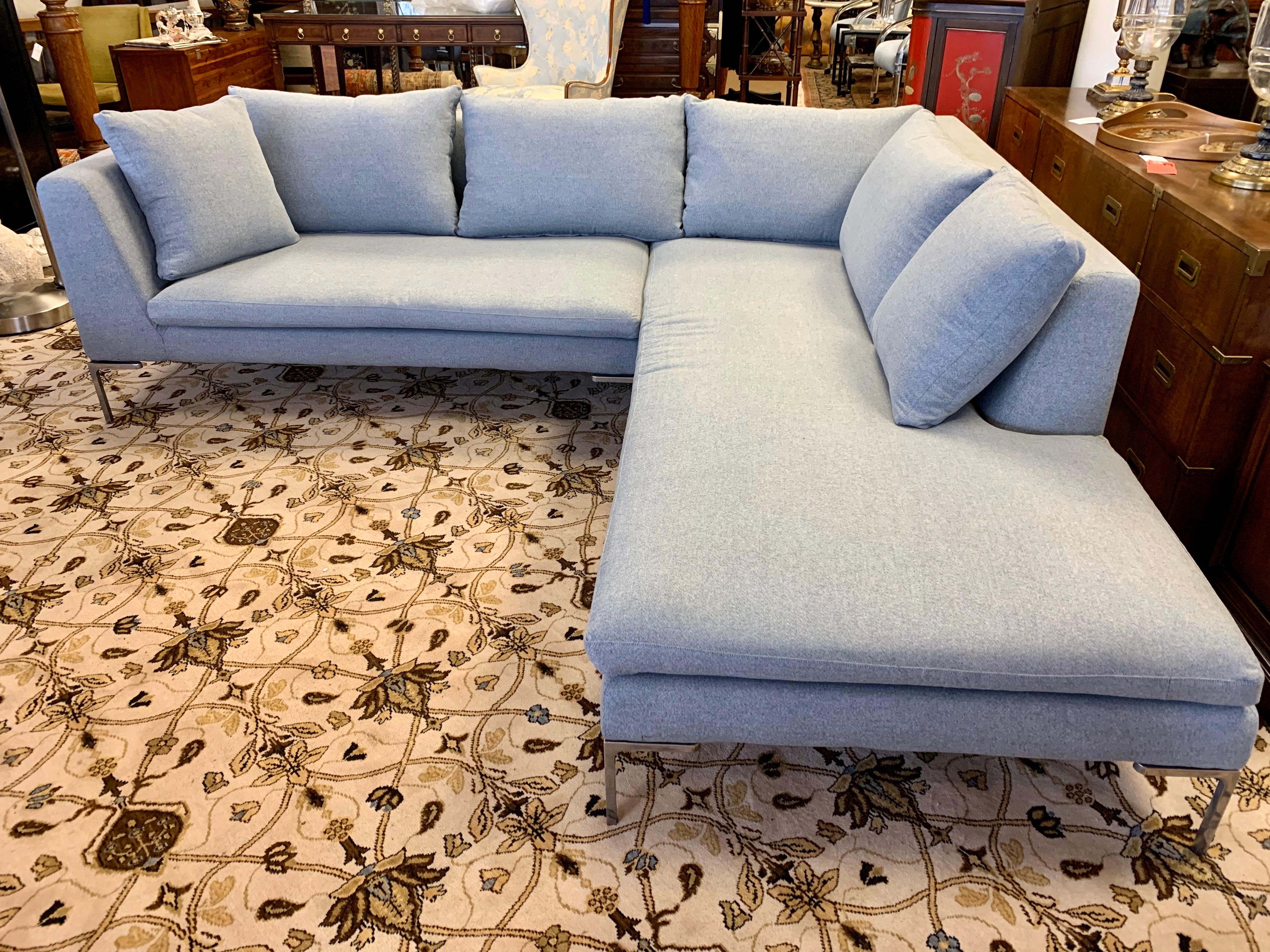 B&B Italia Charles Sectional Sofa by Antonio Citterio Newly Upholstered 13