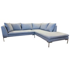 B&B Italia Charles Sectional Sofa by Antonio Citterio Newly Upholstered