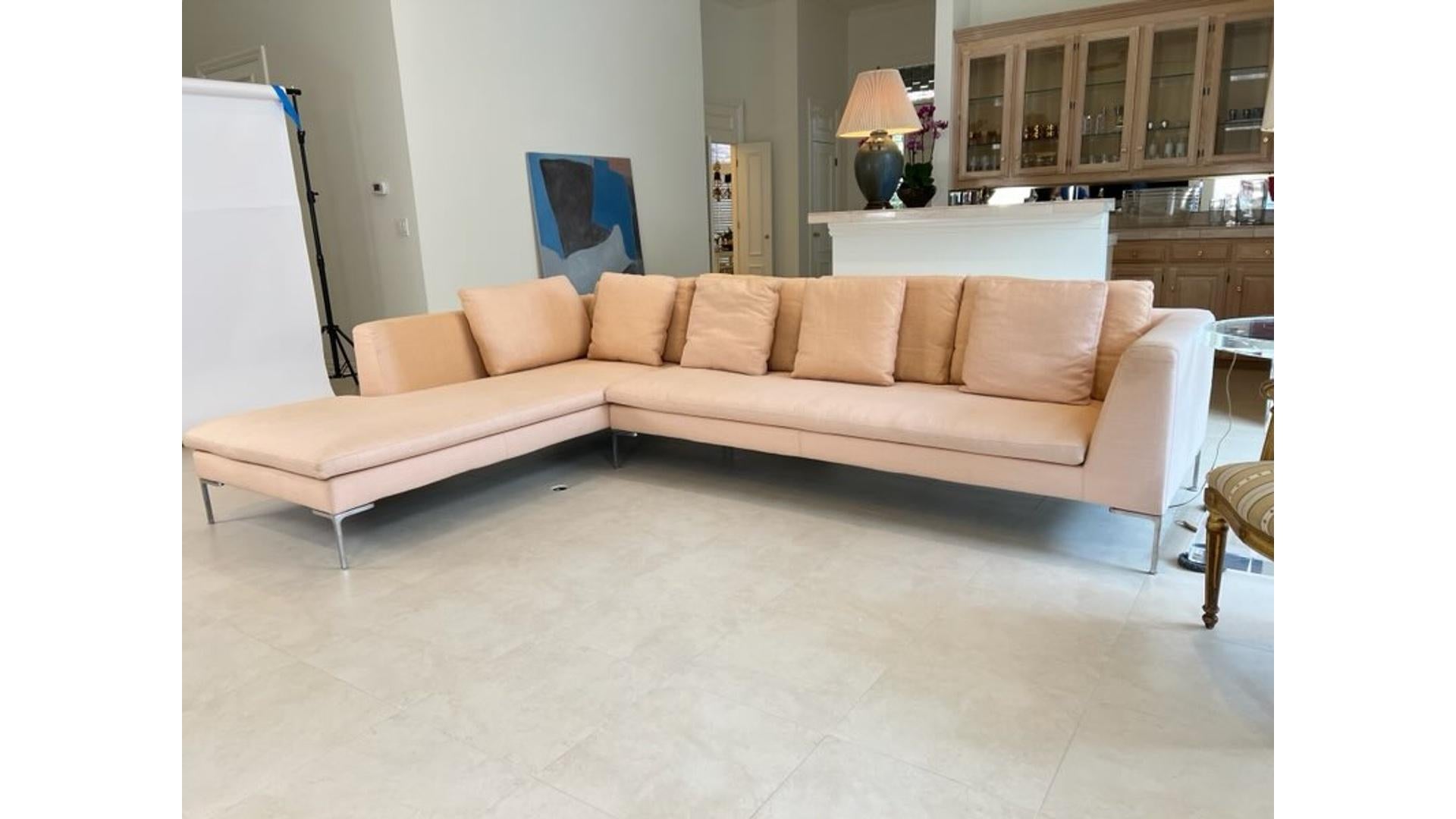 Mid-Century Modern B&B Italia Charles Sectional Sofa