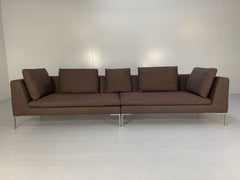 B&B Italia “Charles” Sofa, 4-Seat Sectional, in Purple Wool