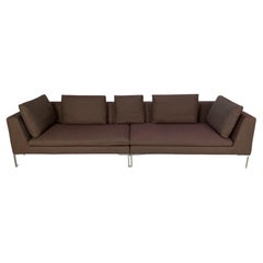 B&B Italia “Charles” Sofa, 4-Seat Sectional, in Purple Wool