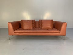 B&B Italia “Charles” Sofa – “CH230” 3-Seat – In Dark Pink “Gamma” Leather