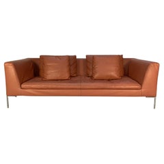 B&B Italia “Charles” Sofa – “CH230” 3-Seat – In Dark Pink “Gamma” Leather