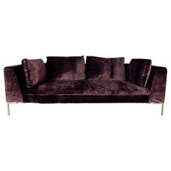 B&B Italia “Charles” Sofa – “Ch230” 3-Seat – in Purple Velvet B&B Italia “Charles” Sofa – “Ch230” 3-Seat – in Purple Velvet