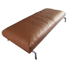 B&B Italia Chocolate Brown Leather Chaise by Antonio Citterio_Diesis Daybed