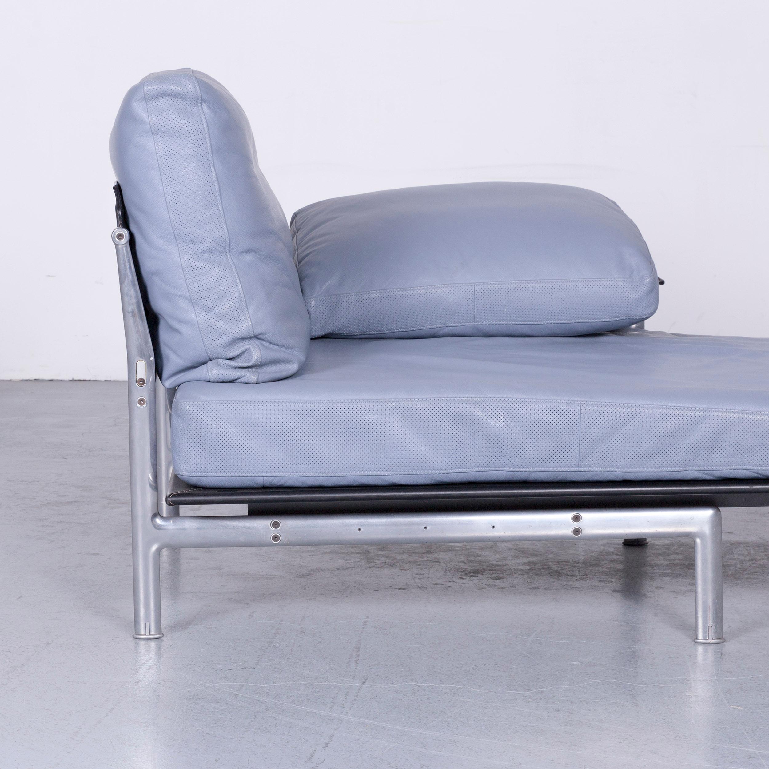 B&B Italia Designer Recamier Blau Leder Chaise Lounge Couch Modern im Zustand „Gut“ in Cologne, DE