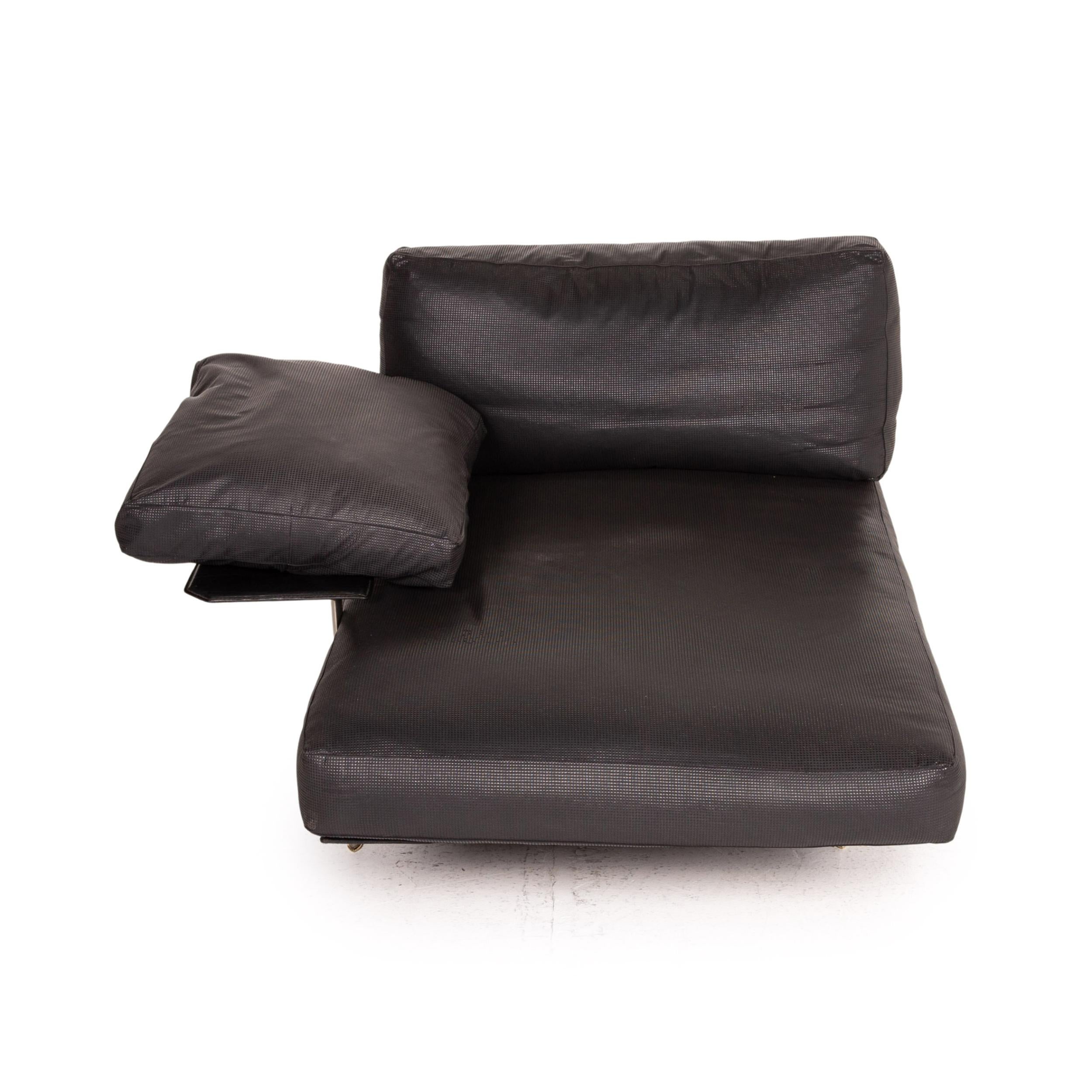 B&B Italia Diesis Leather Lounger Black Sofa 3