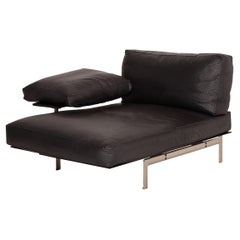 B&B Italia Diesis Leather Lounger Black Sofa