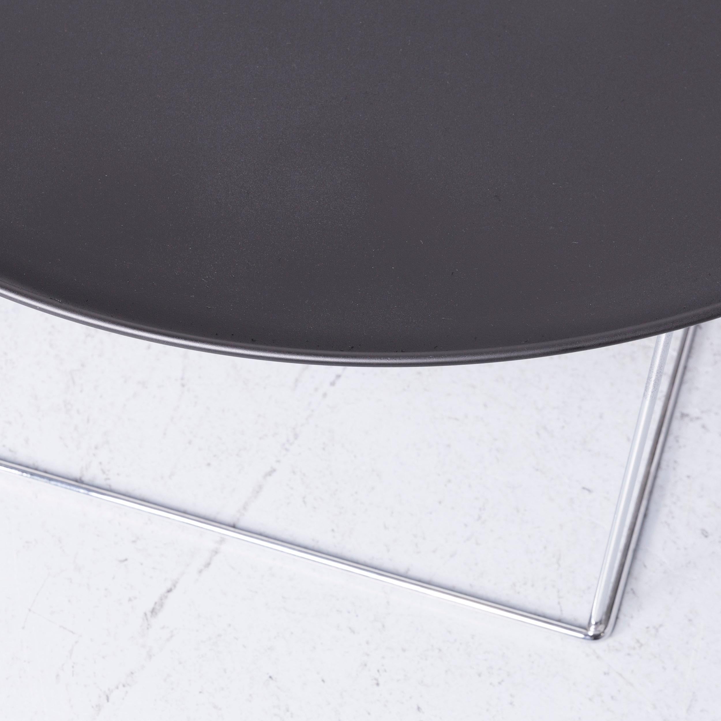 German B&B Italia Fat-Fat Designer Table Black Metal Coffee Table