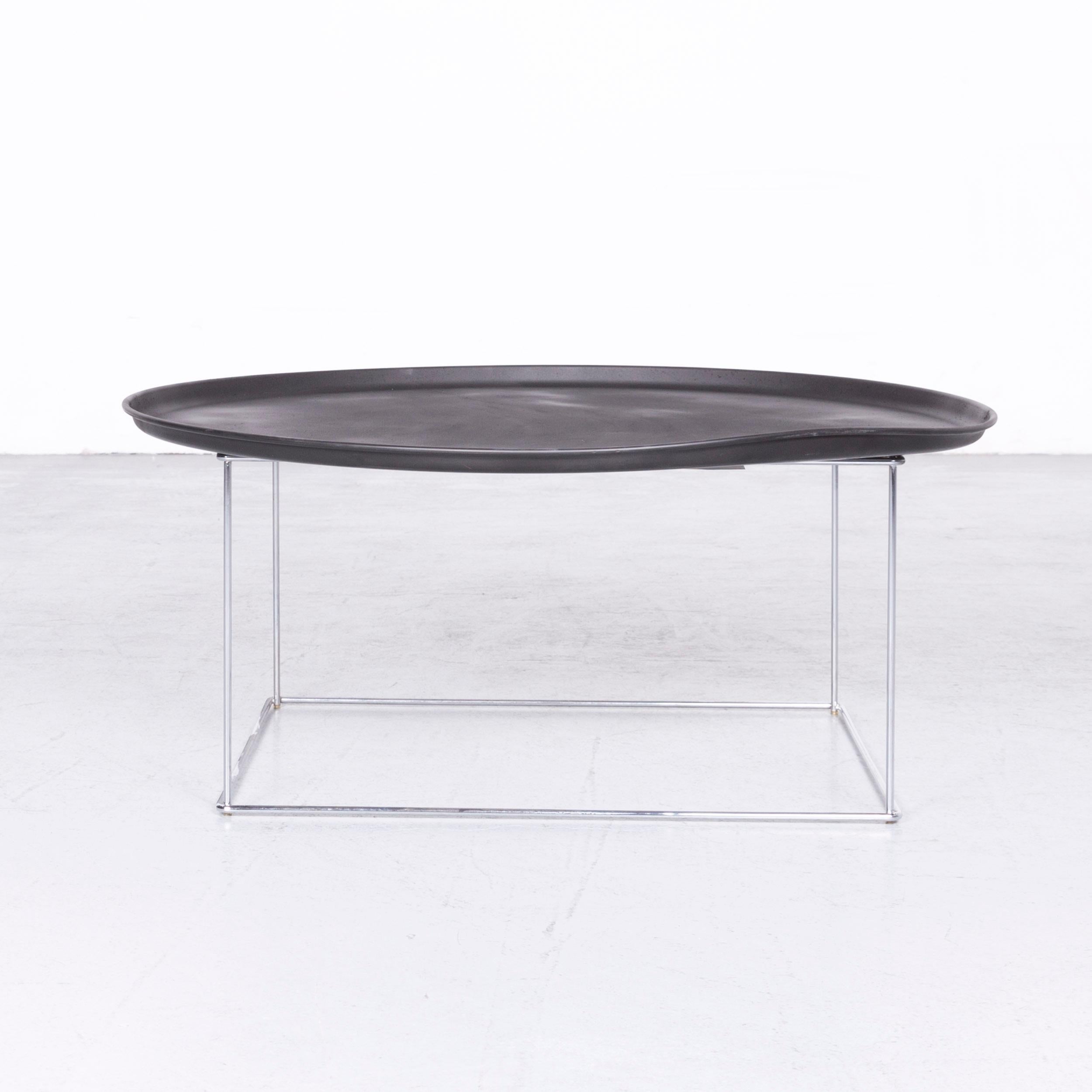 B&B Italia Fat-Fat Designer Table Black Metal Coffee Table In Fair Condition In Cologne, DE
