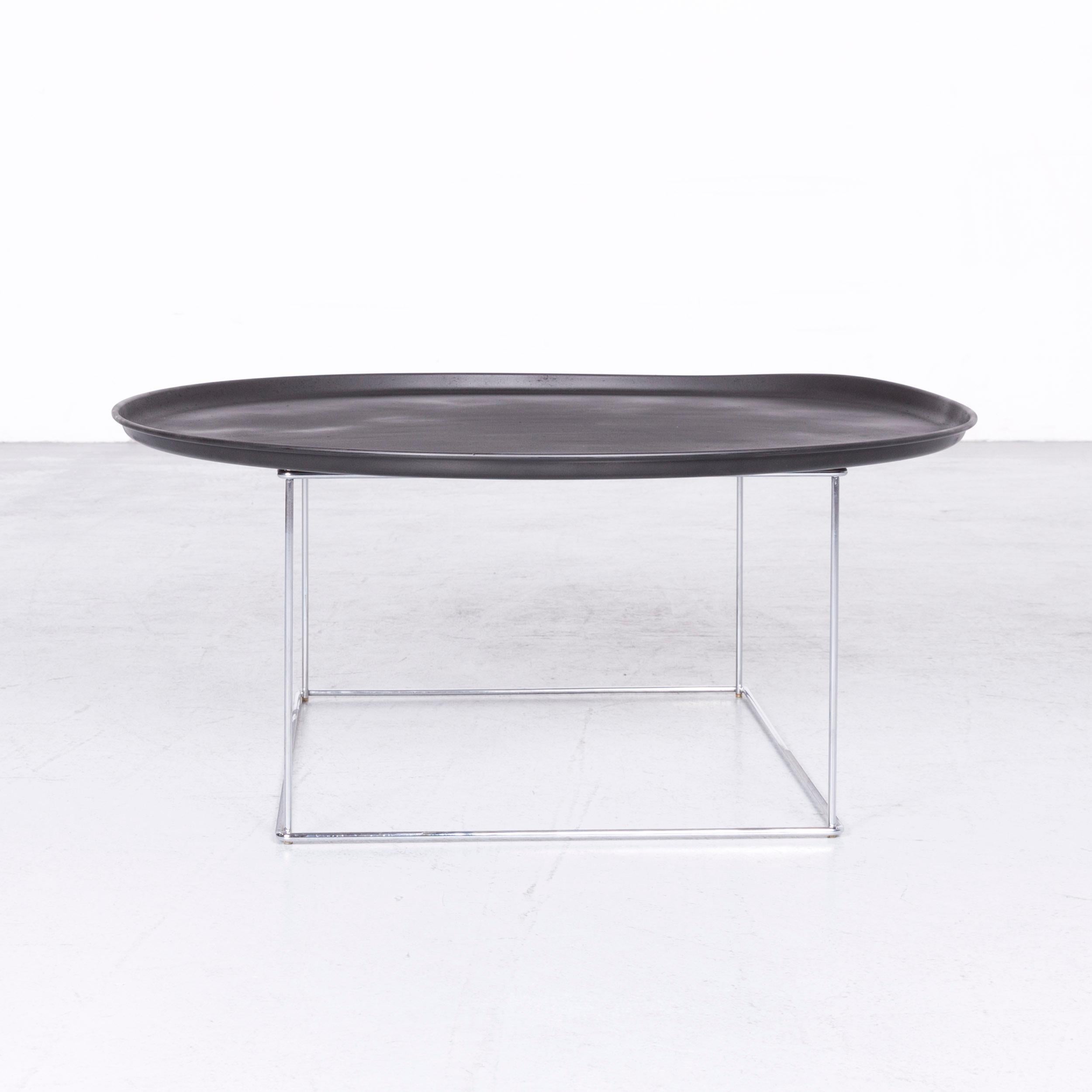 Contemporary B&B Italia Fat-Fat Designer Table Black Metal Coffee Table