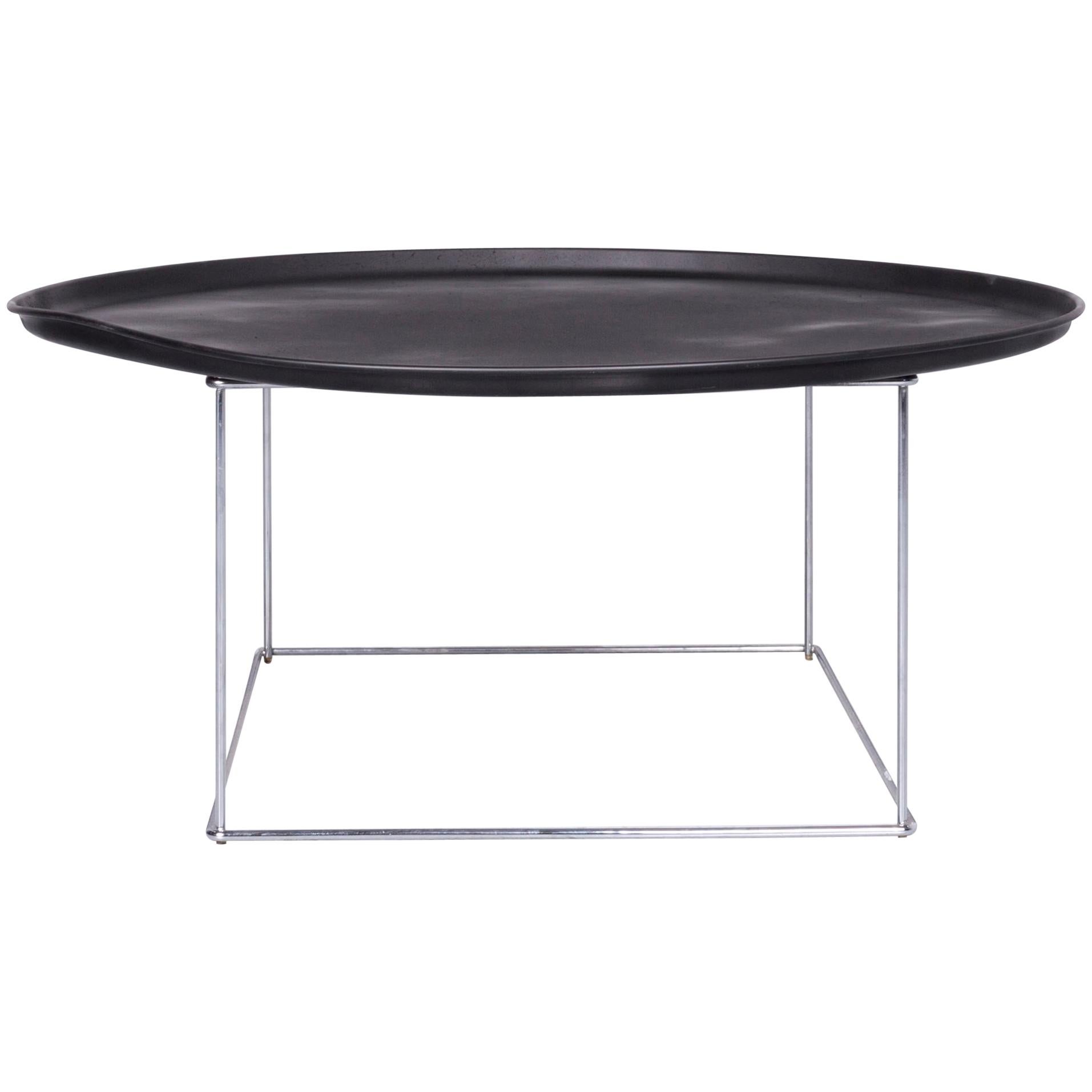 B&B Italia Fat-Fat Designer Table Black Metal Coffee Table