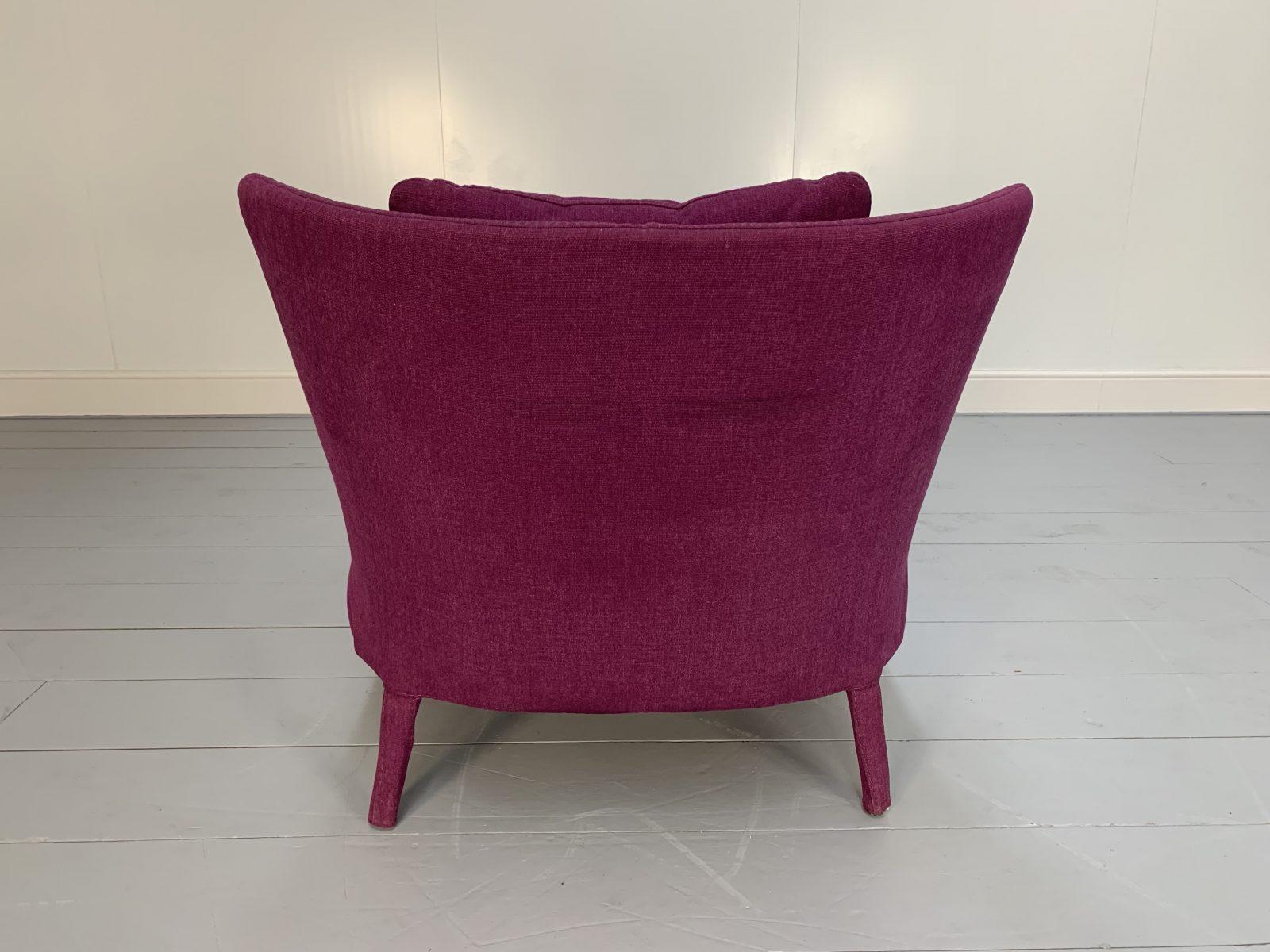Italian B&B Italia “Febo” Chaise Lounge Sofa in Violet “Enia” Chenille For Sale