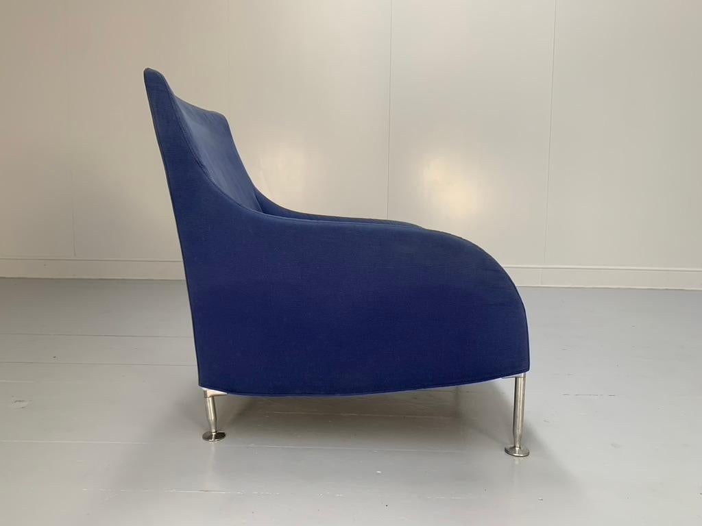 B&B Italia „Florence“ Sessel „Florence“ - In mittlerem Blau mit Stoff im Angebot 3