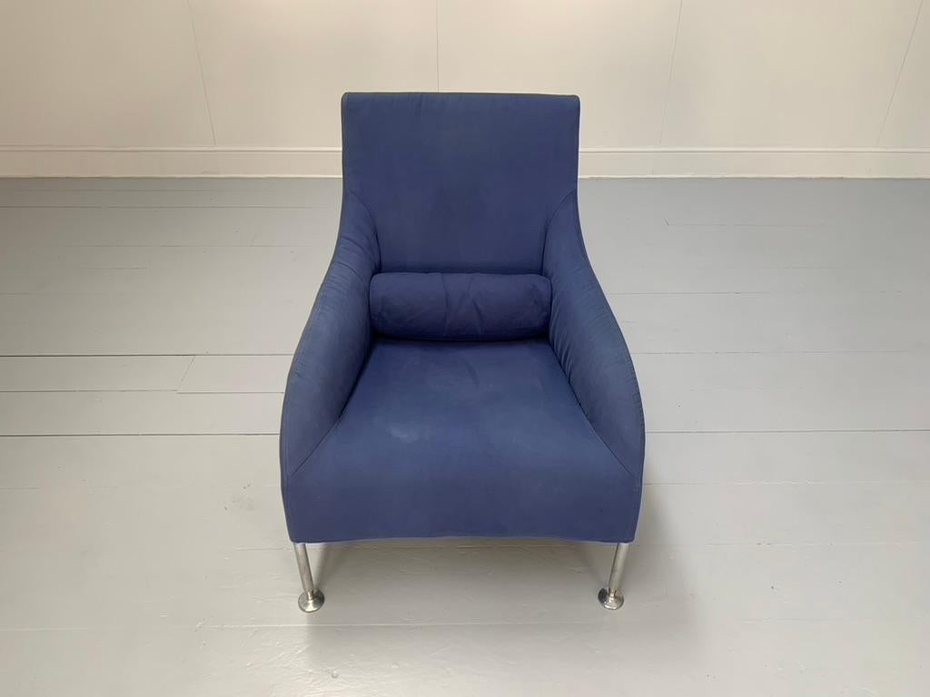 B&B Italia „Florence“ Sessel „Florence“ - In mittlerem Blau mit Stoff im Angebot 4