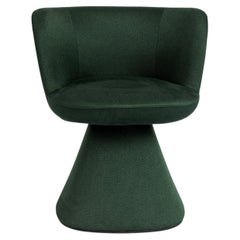 Vintage B&B Italia Flair O' Swivel Dining Chair in Forest Green Satin - Available Now