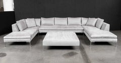 B&B Italia Grey Suede Sectional Sofa, Four-Piece, 21st Century