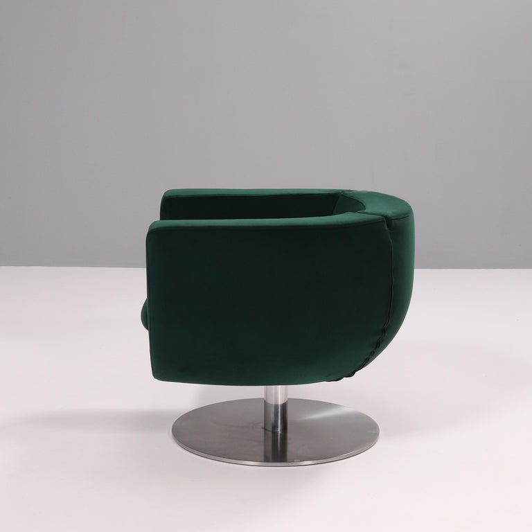 B&B Italia Green Tulip Armchair by Jeffrey For Sale at 1stDibs