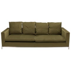 B&B Italia Divano a quattro posti Greene & Greene in velluto verde di Antonio Citterio