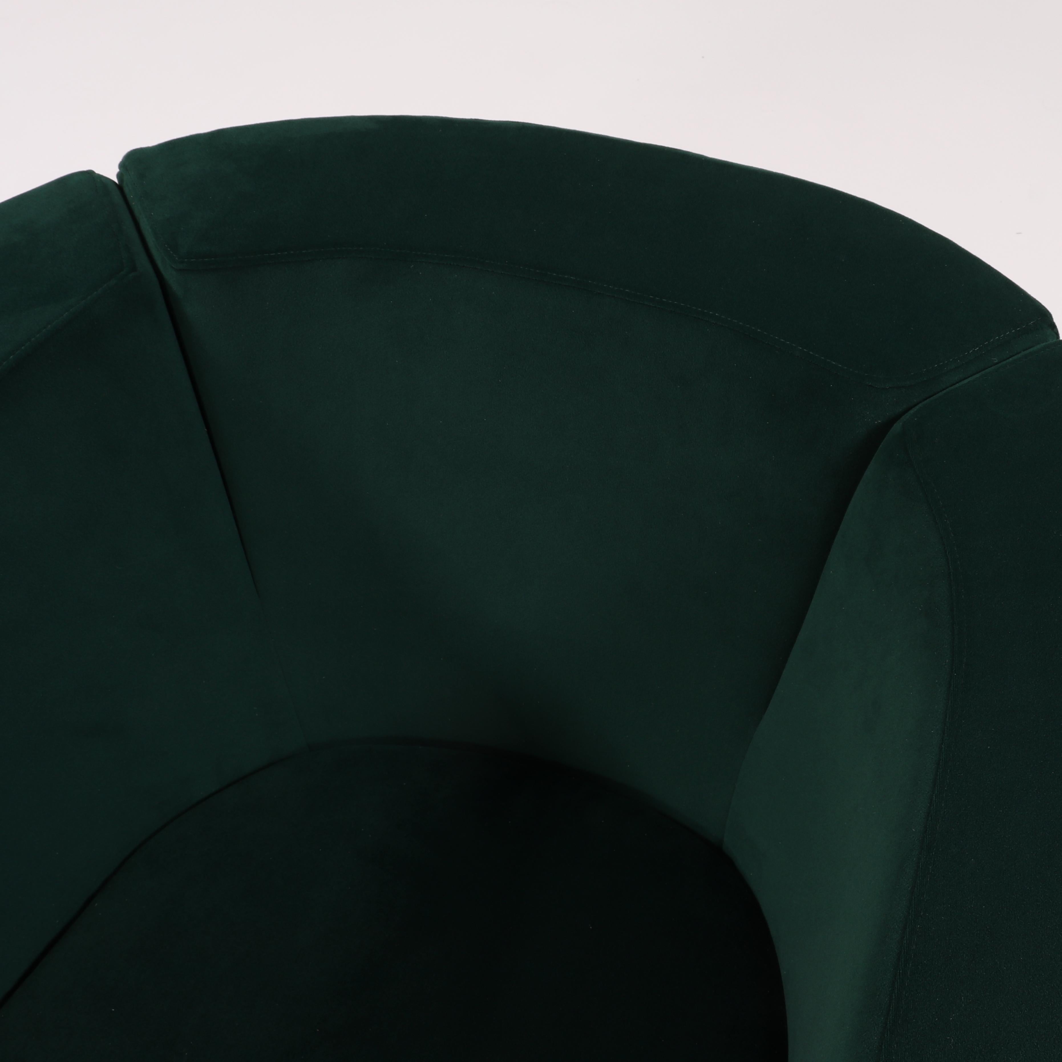 Italian B&B Italia Green Velvet Tulip Armchair by Jeffrey Bernett