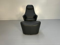 B&B Italia "Harbor" Armchair & Ottoman - In "Gamma" Leather