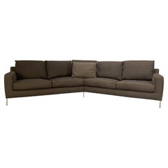 B&B Italia Harry HL375 5-Sitz-Sofa aus dunkelbraunem Leinen