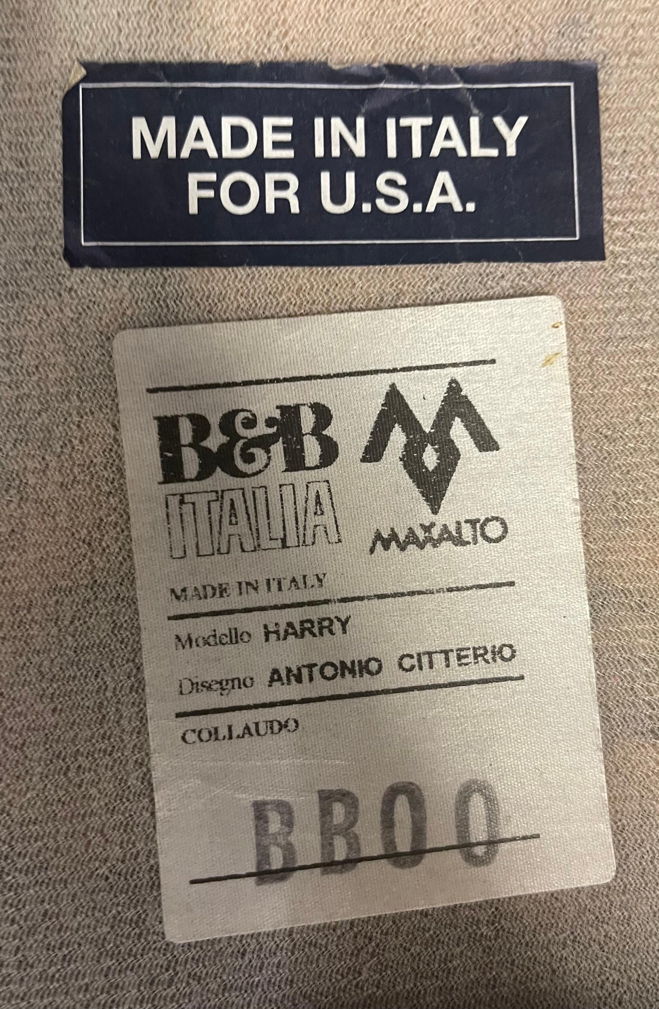 B&B Italia Harry Two Pc. Sofa Sectional Designed by Antonio Citterio Made/Italy 1