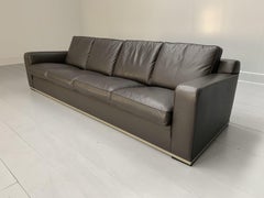 B&B Italia “Imprimateur Apta” 4-Seat Sofa in Dark Grey “Gamma” Leather