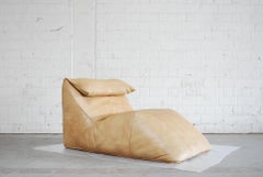 B&B Italia Le Bambole Chaise Lounge cognac Neck Leather by Mario Bellini