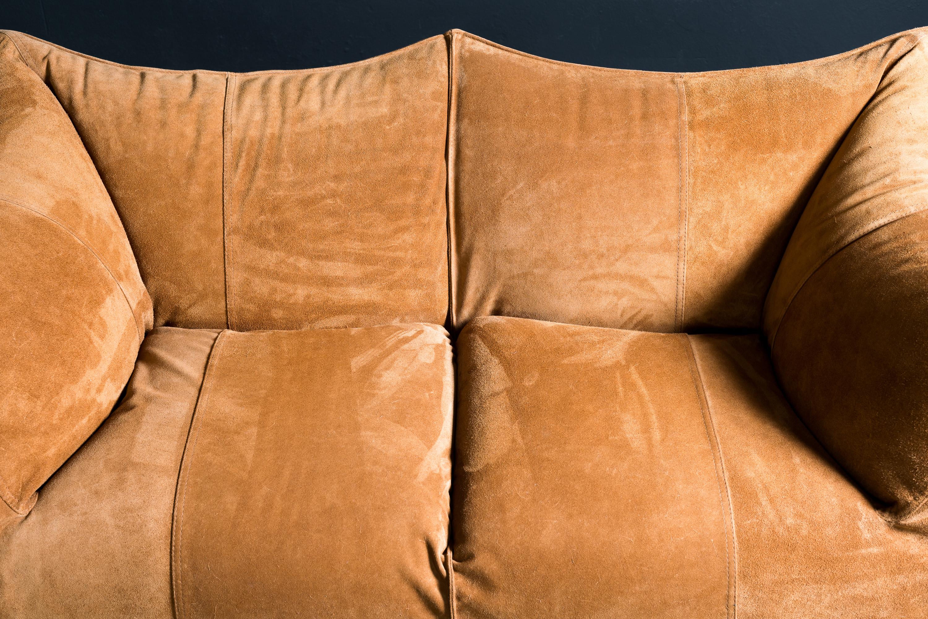 B&B Italia Le Bambole sofa in Suede Leather 1