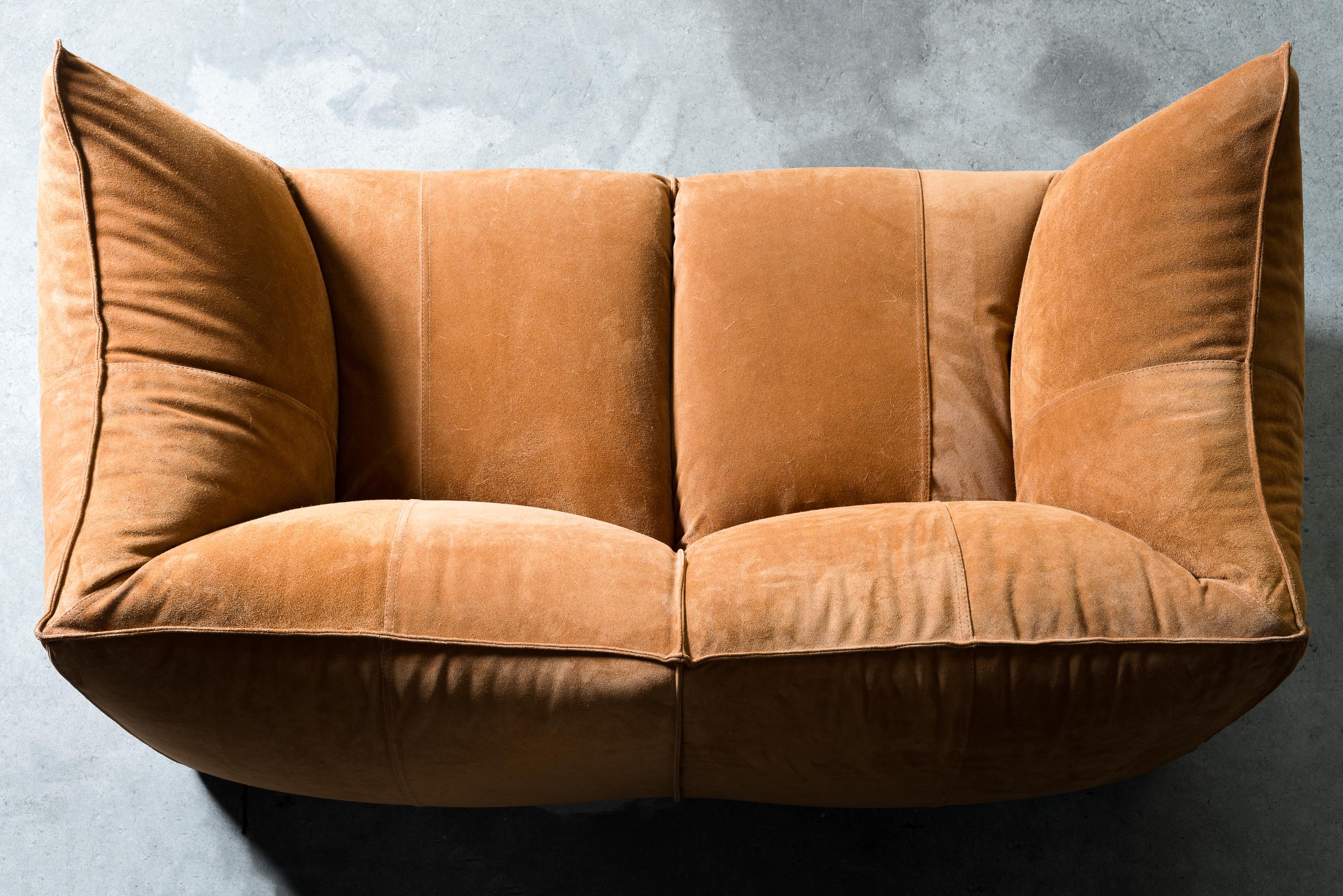 B&B Italia Le Bambole sofa in Suede Leather 2