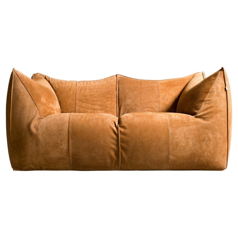 B&B Italia Le Bambole sofa in Suede Leather For Sale