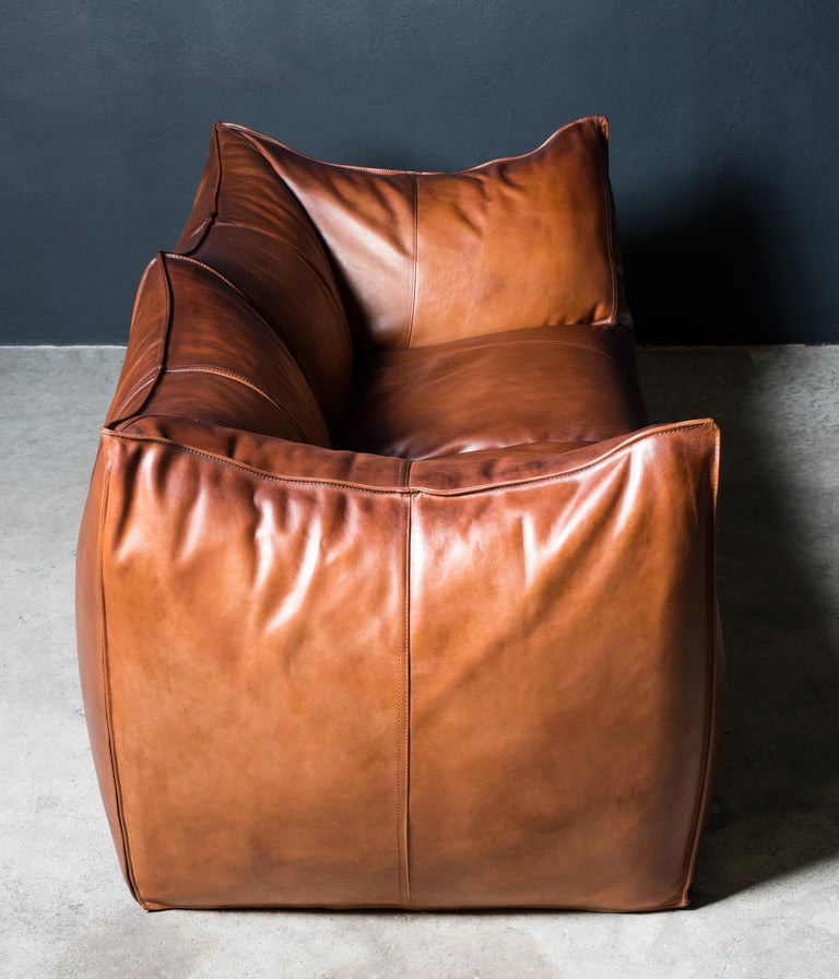 B&B Italia Le Bambole Sofa in Tan Leather For Sale 1