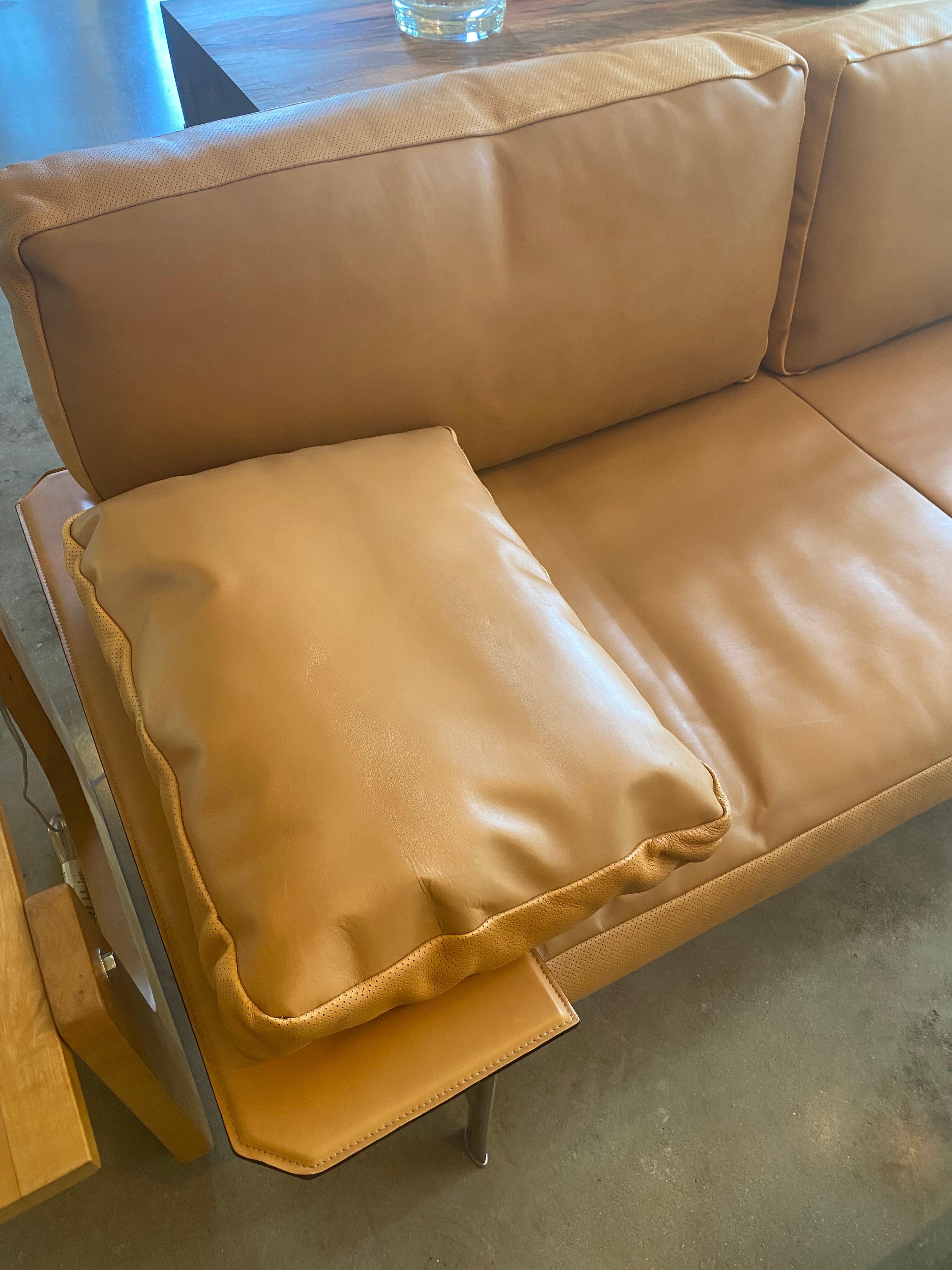 B&B Italia Leather Diesis Sofa, Italy 3