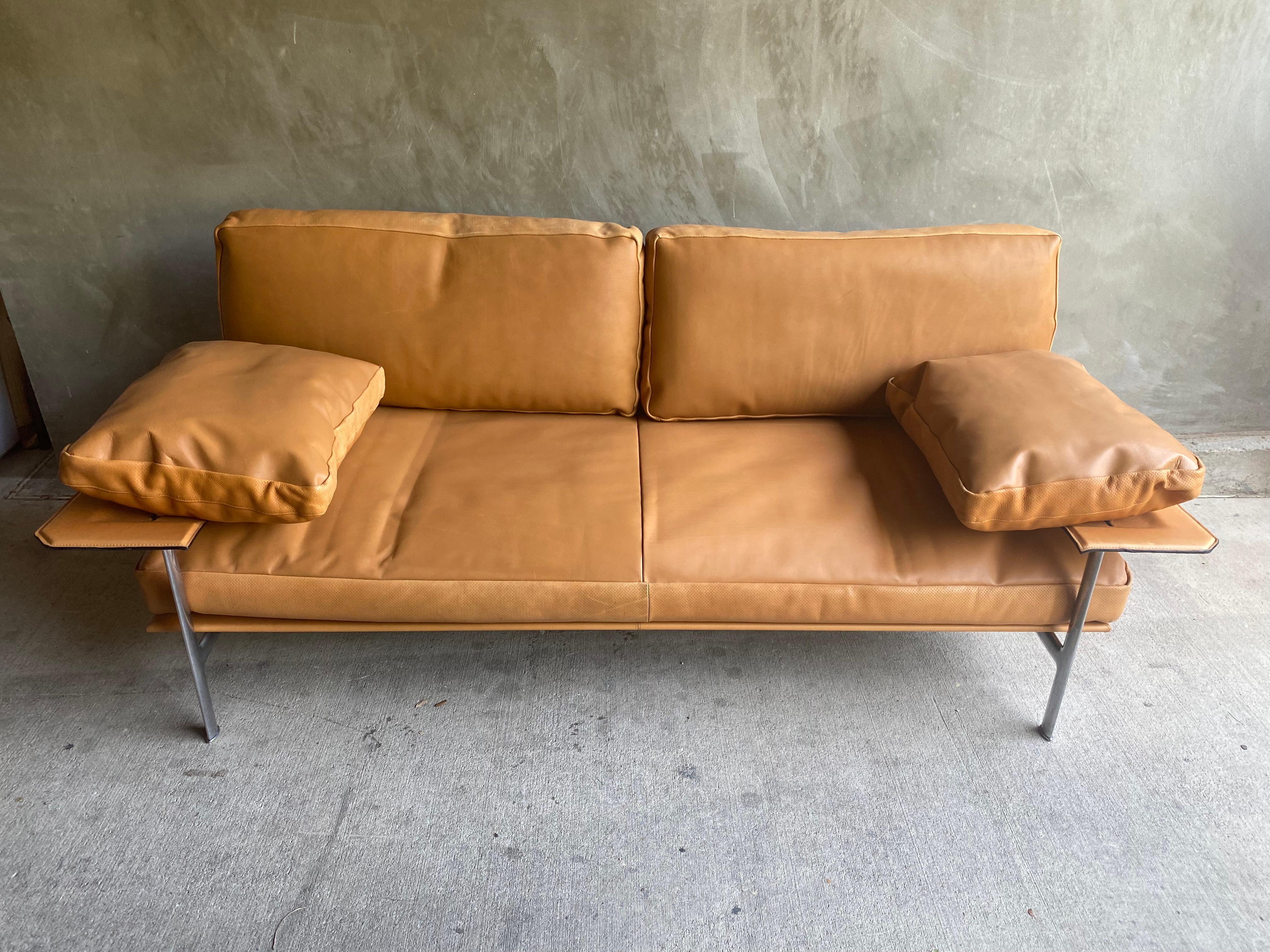 Italian B&B Italia Leather Diesis Sofa, Italy