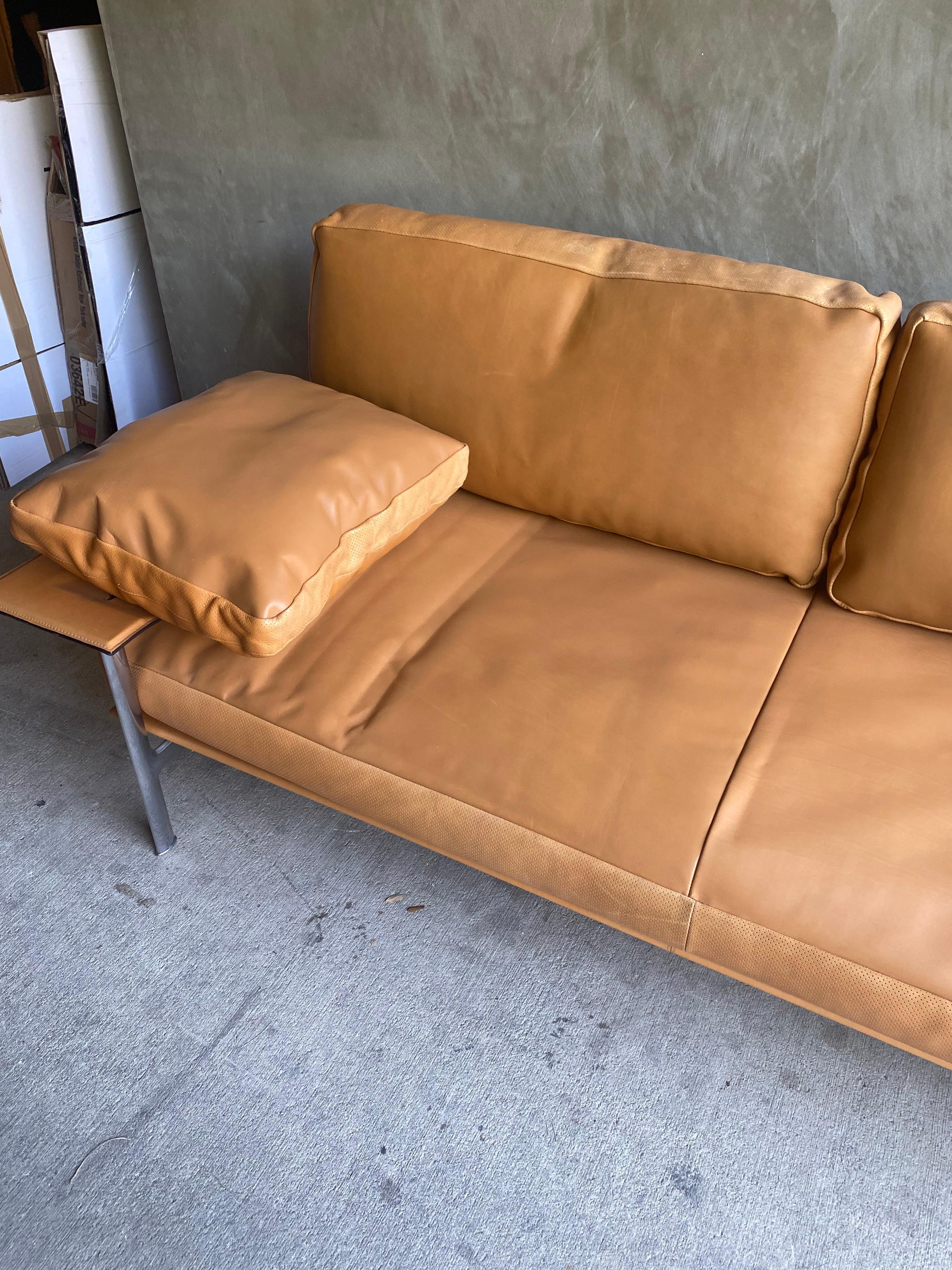 Dyed B&B Italia Leather Diesis Sofa, Italy For Sale