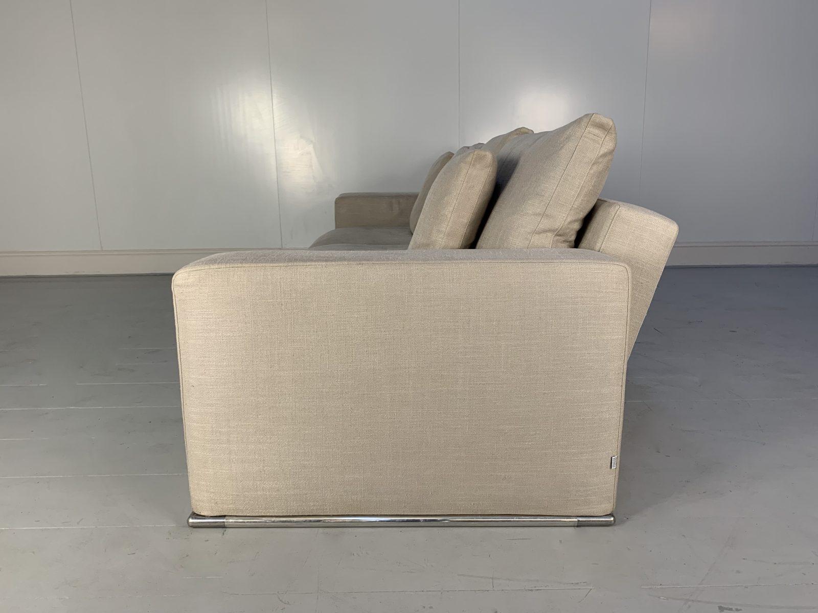 B&B Italia “Marcel” 3-Seat Sofa, in Linen  For Sale 4
