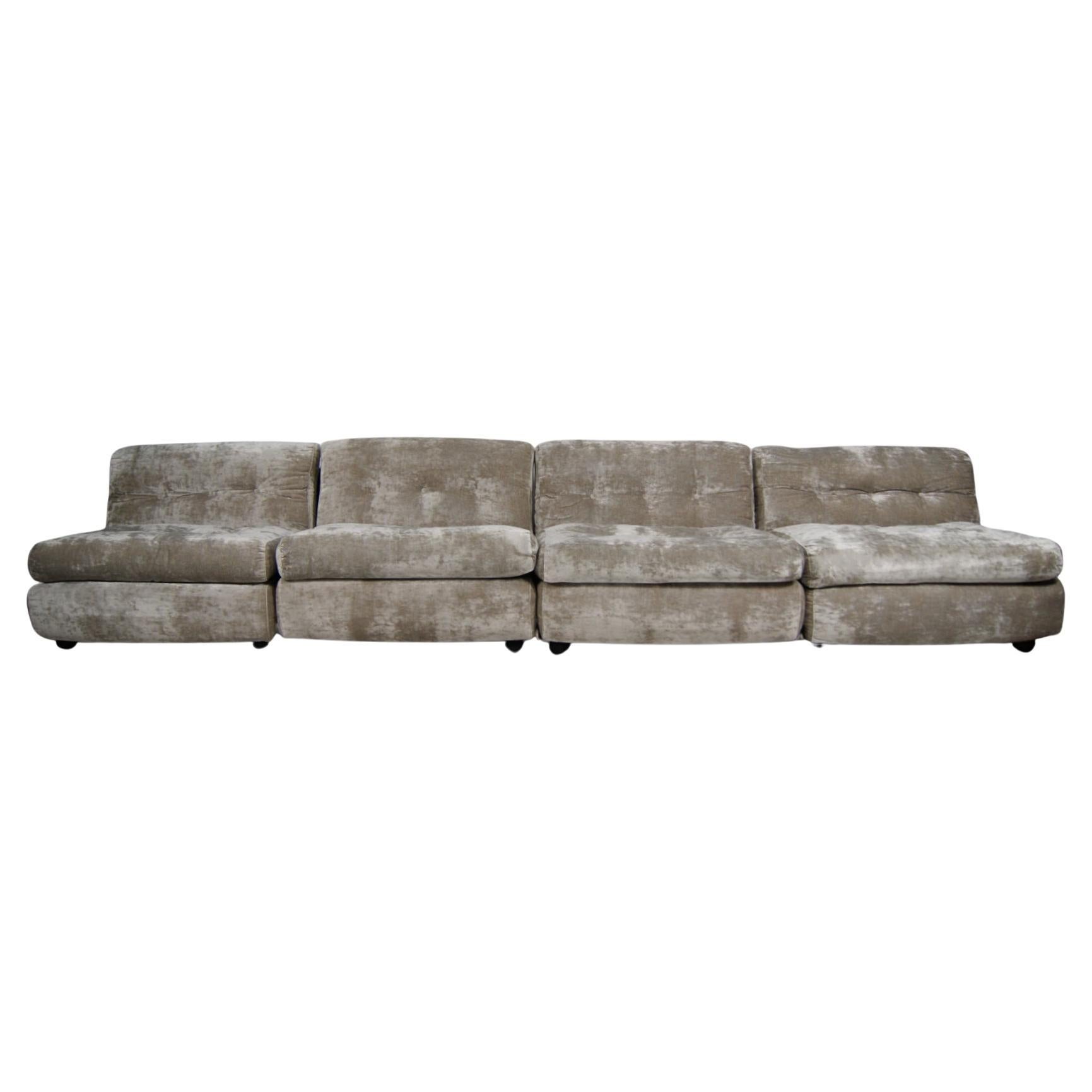 B&B Italia Mario Bellini Amanta Italian design modular sofa in velvet